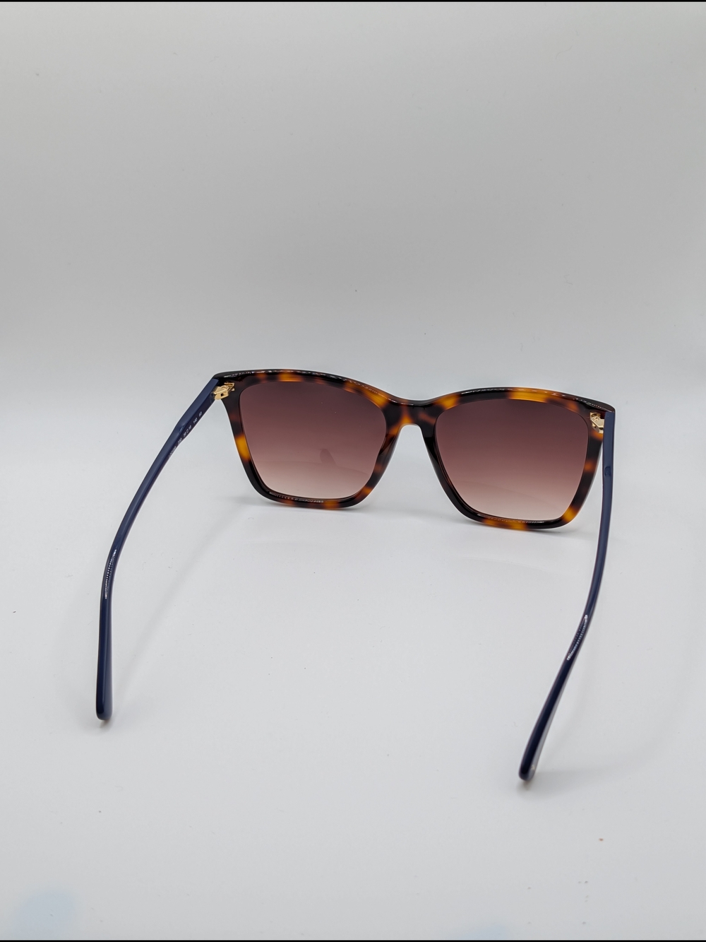 Longchamp LO719S Tortoise & Navy Blue Square Sunglasses + Case - Picture 4 of 6